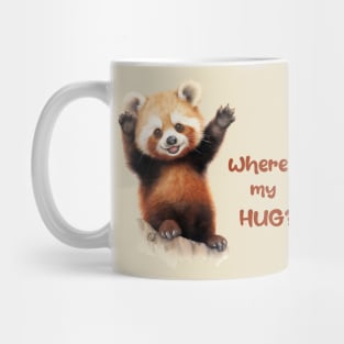 Where's my HUG? Red Panda Mug